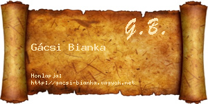 Gácsi Bianka névjegykártya