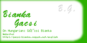 bianka gacsi business card